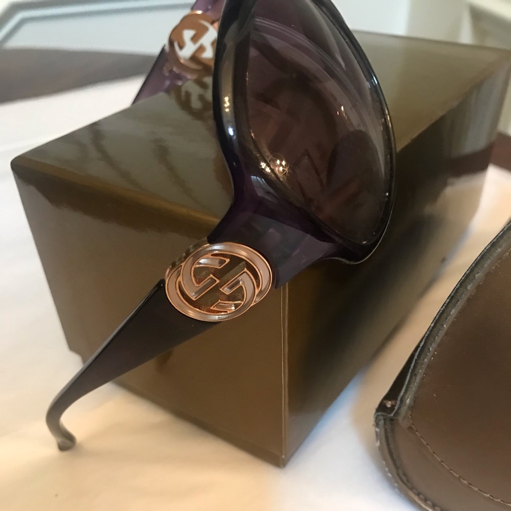 Gucci purple sunglasses